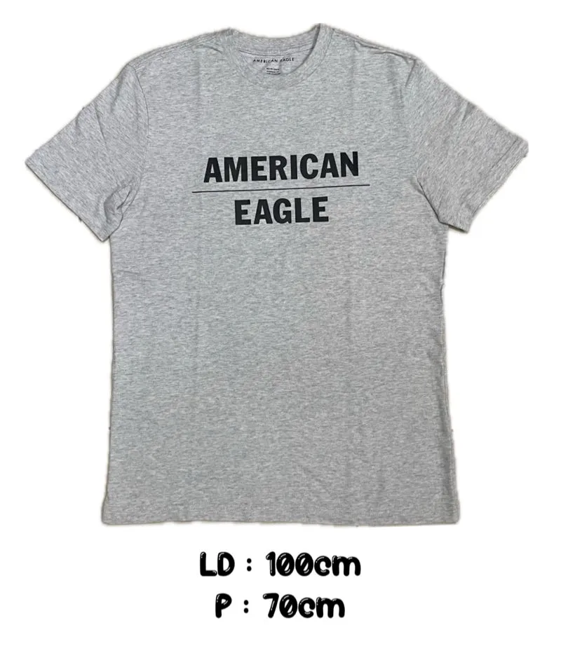 American Eagle Casual T-shirt Pria black gray photo 1