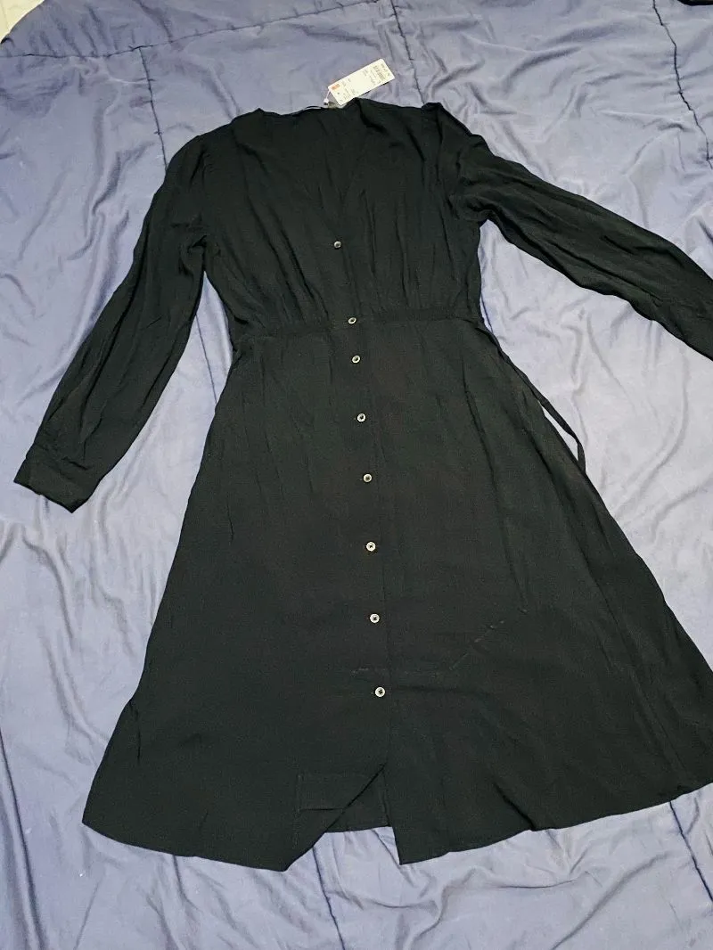 Uniqlo Casual Going out dress Wanita black photo 1