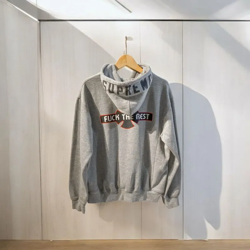 Supreme Streetwear Y2K Hoody Pria silver photo 1
