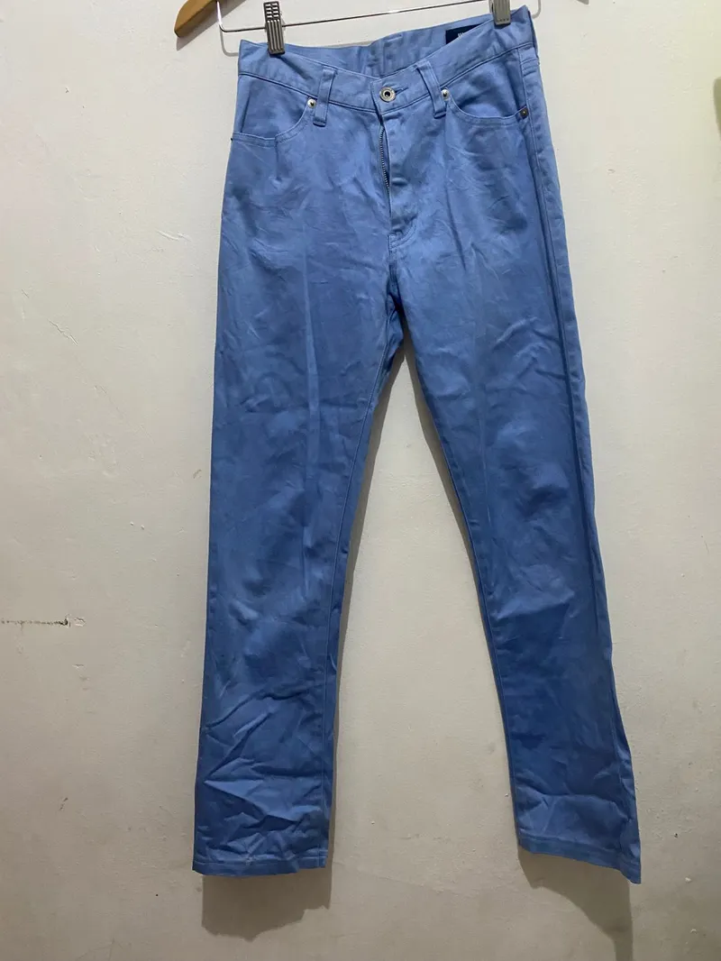 Uniqlo High waisted jeans Wanita blue photo 1