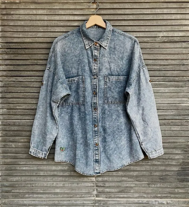 Streetwear Casual Shirt Wanita navy photo 1