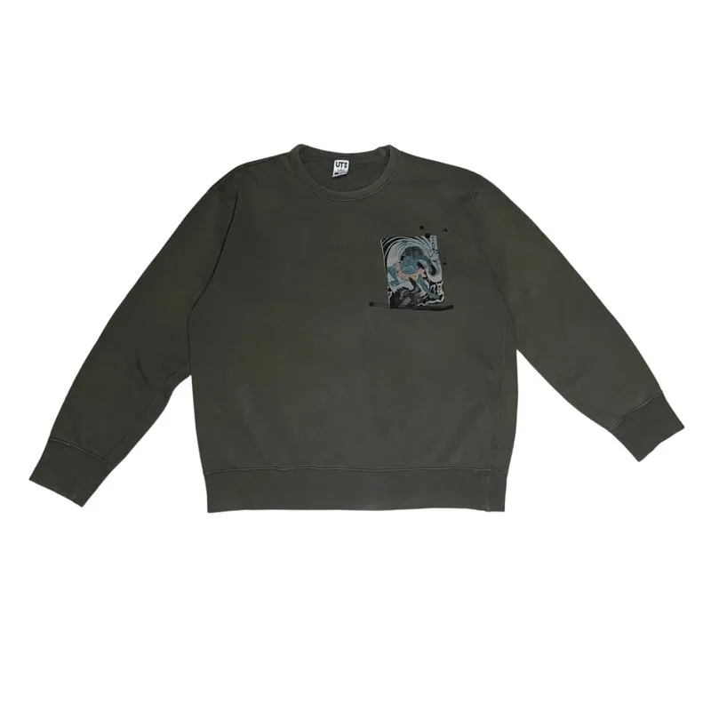 Uniqlo Streetwear Casual Sweater Pria multicolor green photo 1