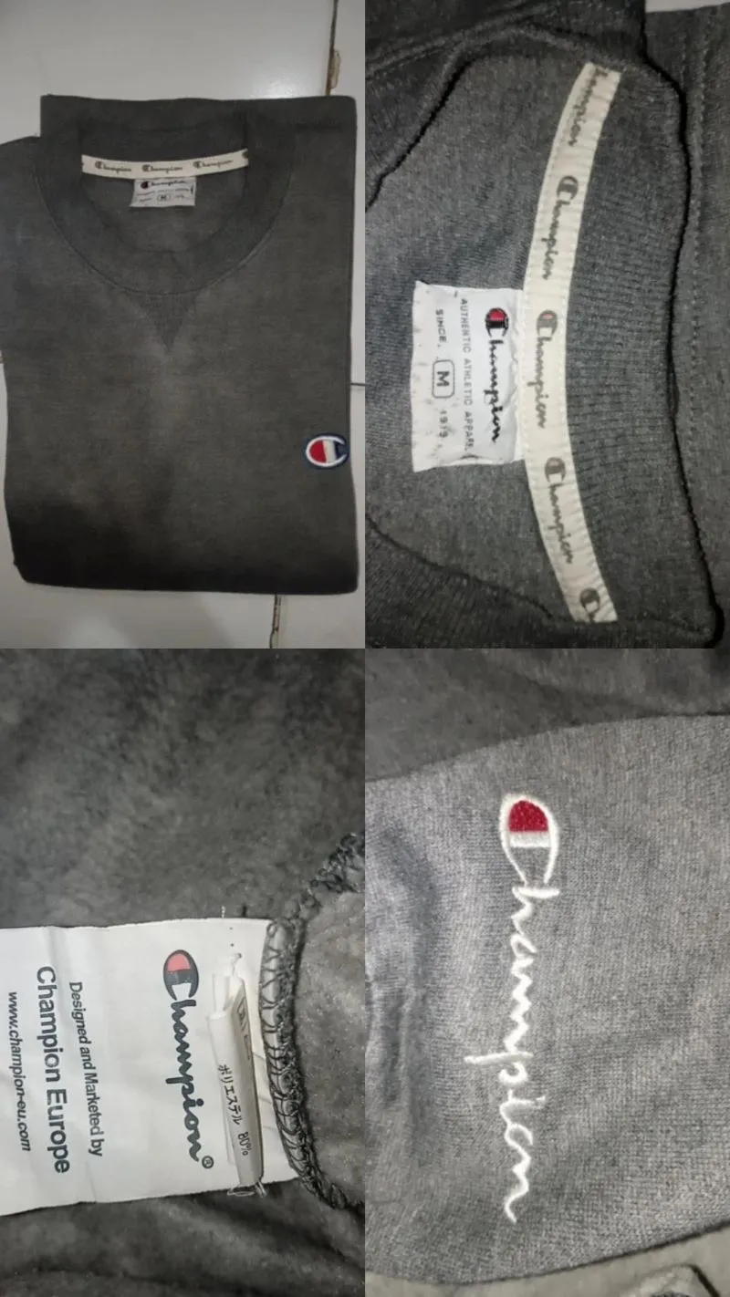 Champion Vintage Sweatshirt Pria gray photo 1