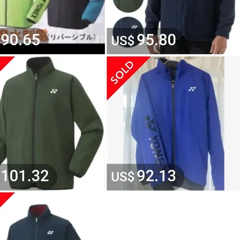 Yonex Streetwear Sportswear Windbreaker Pria black blue