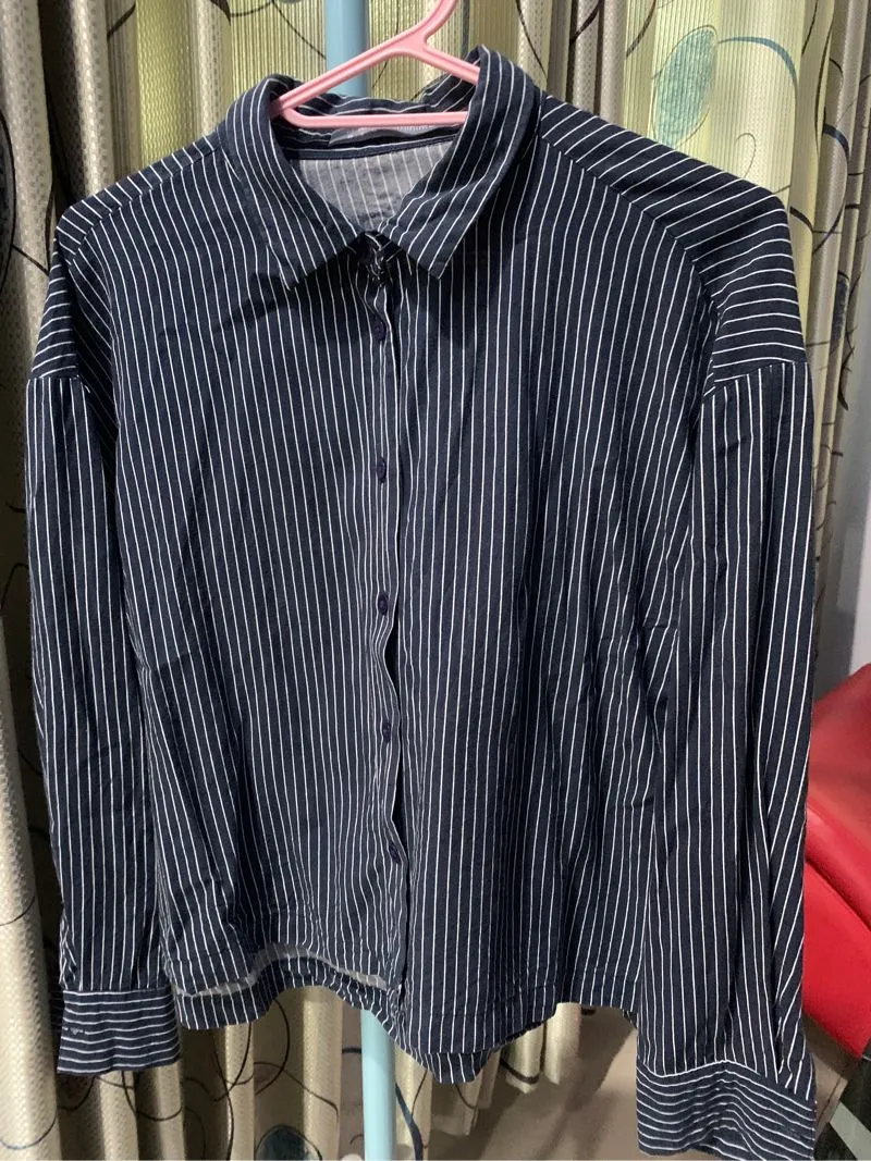 Minimal Casual Shirt Wanita navy photo 1