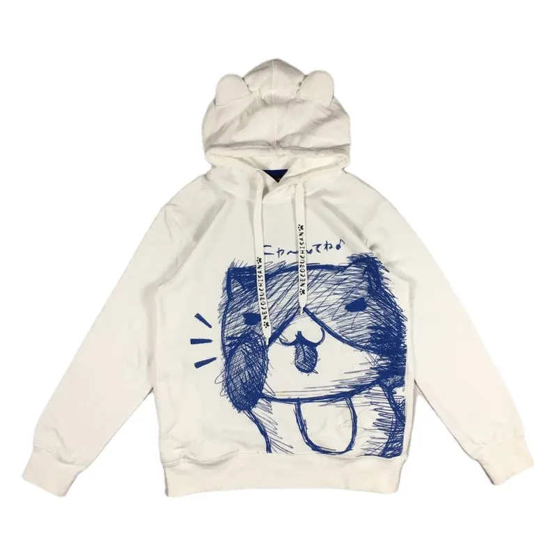 Japanese brand Y2K Casual Windbreaker Wanita white blue photo 1