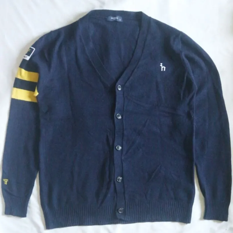 Hazzys Casual Cardigan Pria navy photo 1