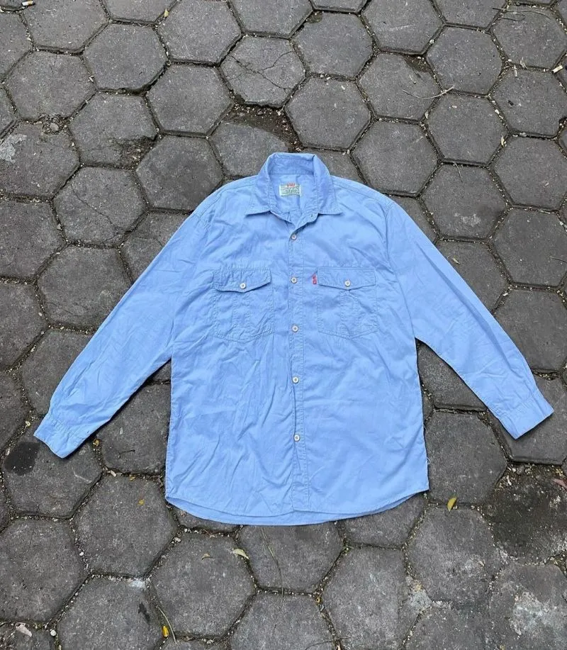 Levi's Vintage Biker Formal shirt Pria blue photo 1