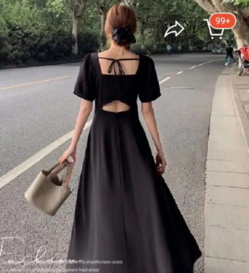 Vintage Fairy Casual dress Wanita black photo 1