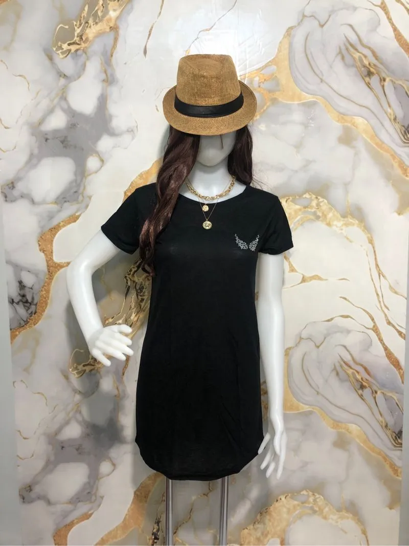 Casual Shirt dress Wanita black photo 1
