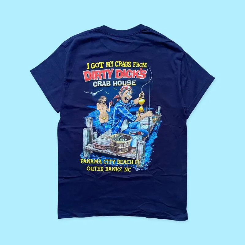 Gildan Vintage T-shirt Pria navy photo 1