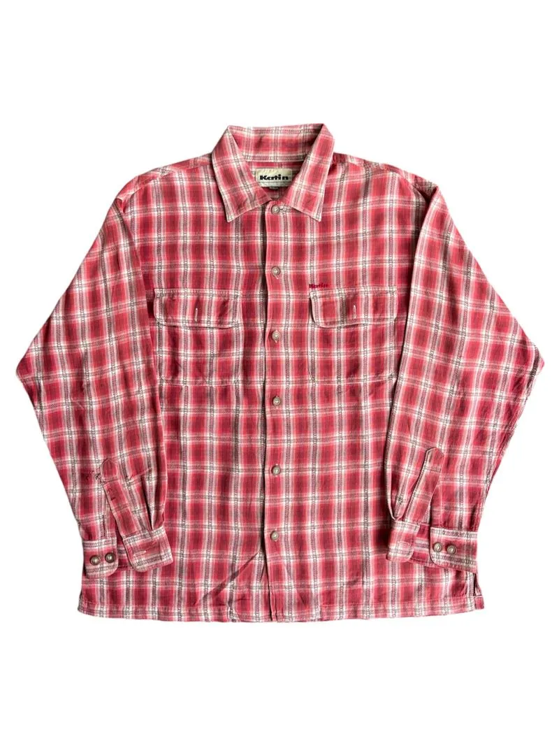 Made in USA Vintage Grunge Casual shirt Pria red photo 1