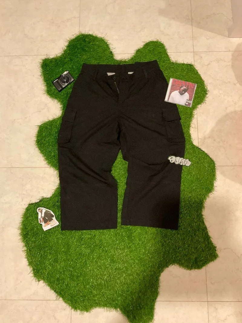 Streetwear Y2K Casual pants Pria black photo 1