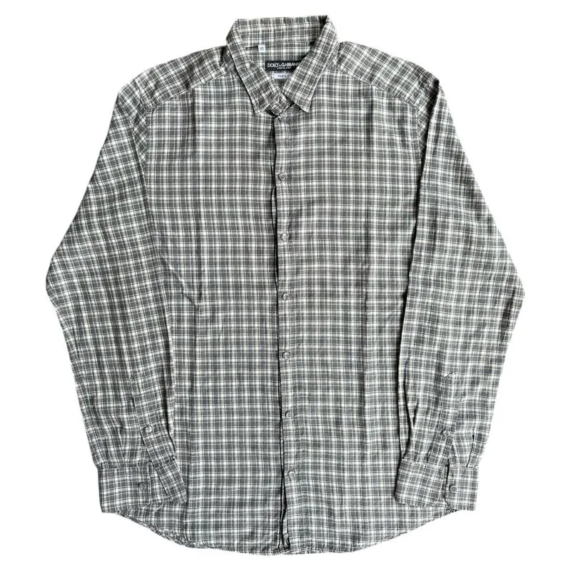 Dolce & Gabbana Luxury Casual Casual shirt Pria black gray photo 1