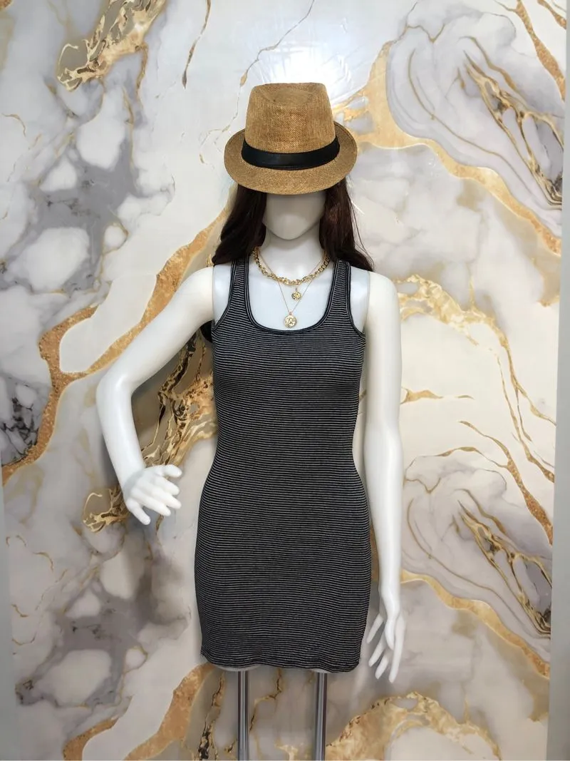 Indie Casual Shirt dress Wanita black gray photo 1