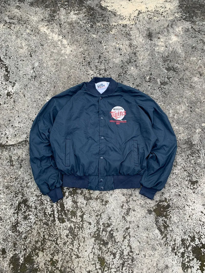 Vintage Sportswear Bomber jacket Pria navy photo 1