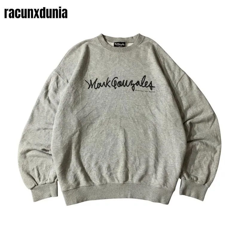 Mark Gonzales Streetwear Sweatshirt Pria gray photo 1