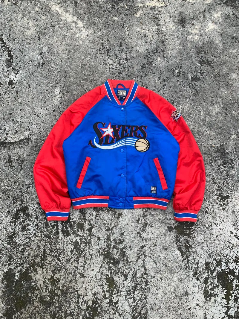 Streetwear Sportswear Bomber jacket Pria red blue photo 1
