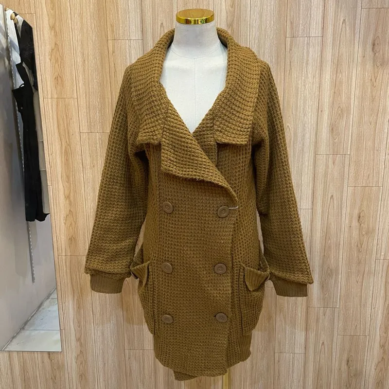 Casual Cardigan Wanita brown photo 1