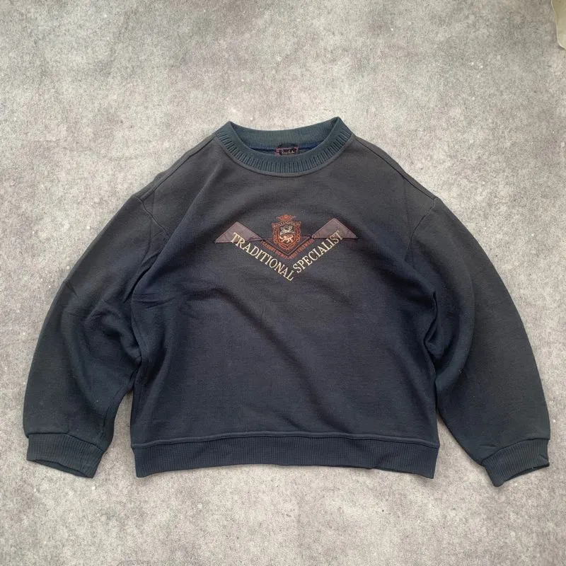 Vintage Streetwear Sweater Pria navy photo 1