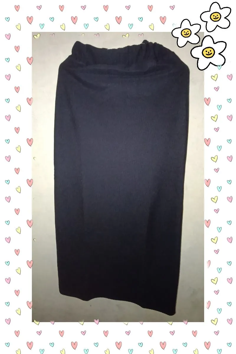 Casual Reworked Skirt Wanita black photo 1