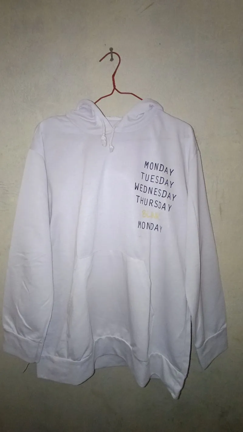 Streetwear Casual Hoody Wanita white photo 1