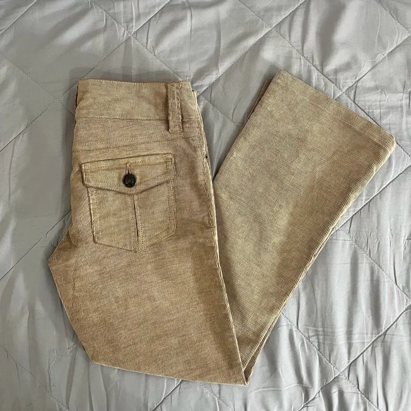 Vintage Indie Flare pants Wanita tan brown photo 1
