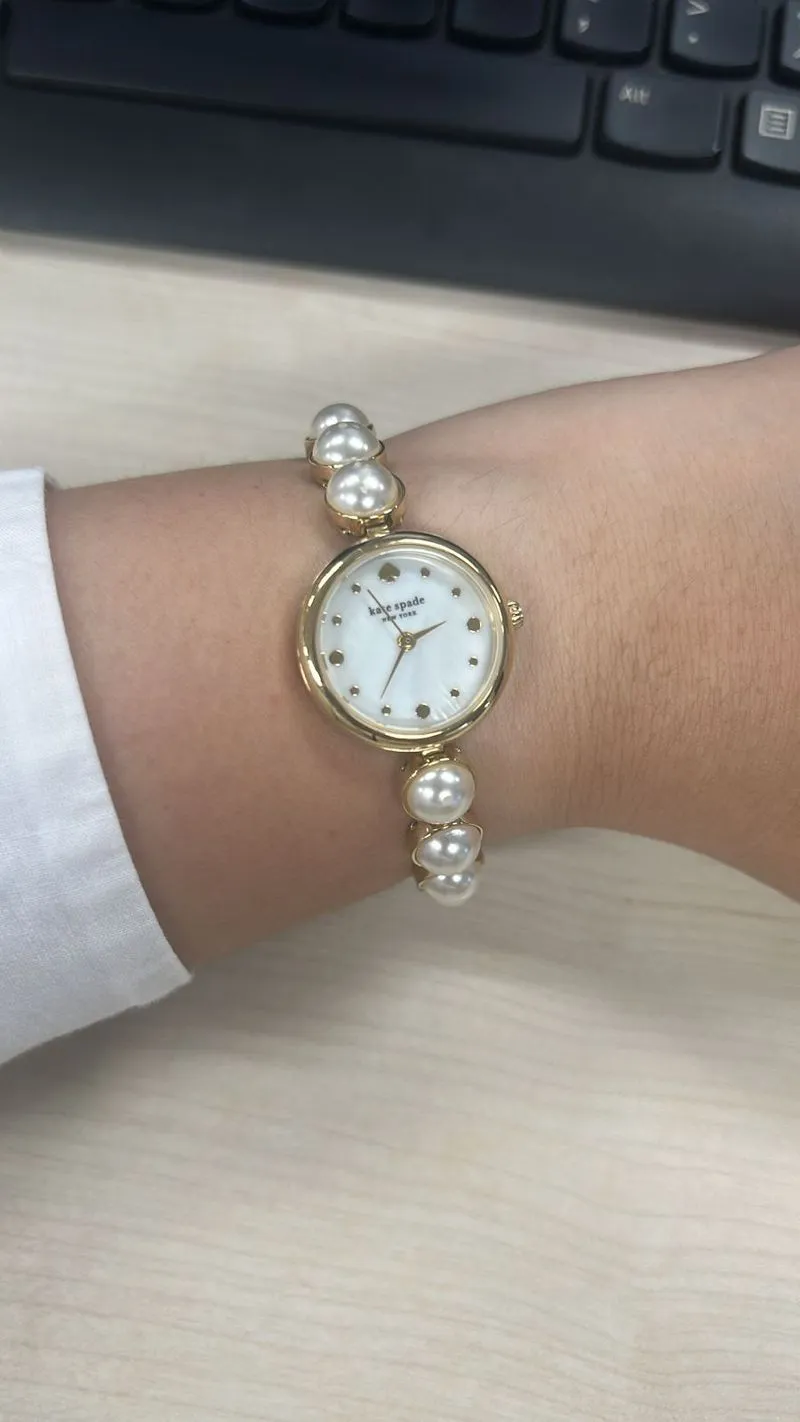 Kate Spade Luxury Futurist Watch Wanita gold white photo 1