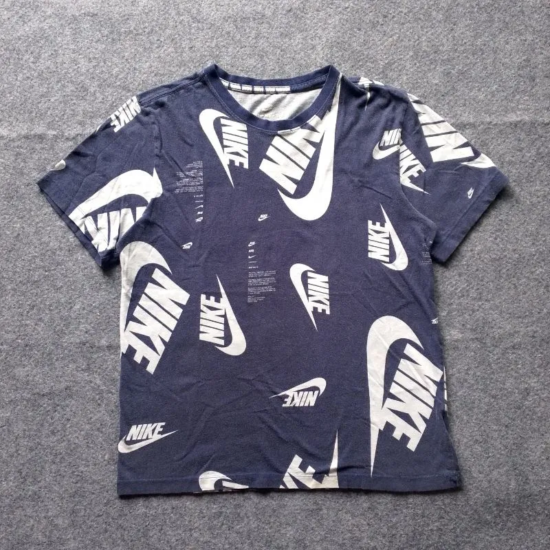 Nike Casual T-shirt Pria white navy photo 1