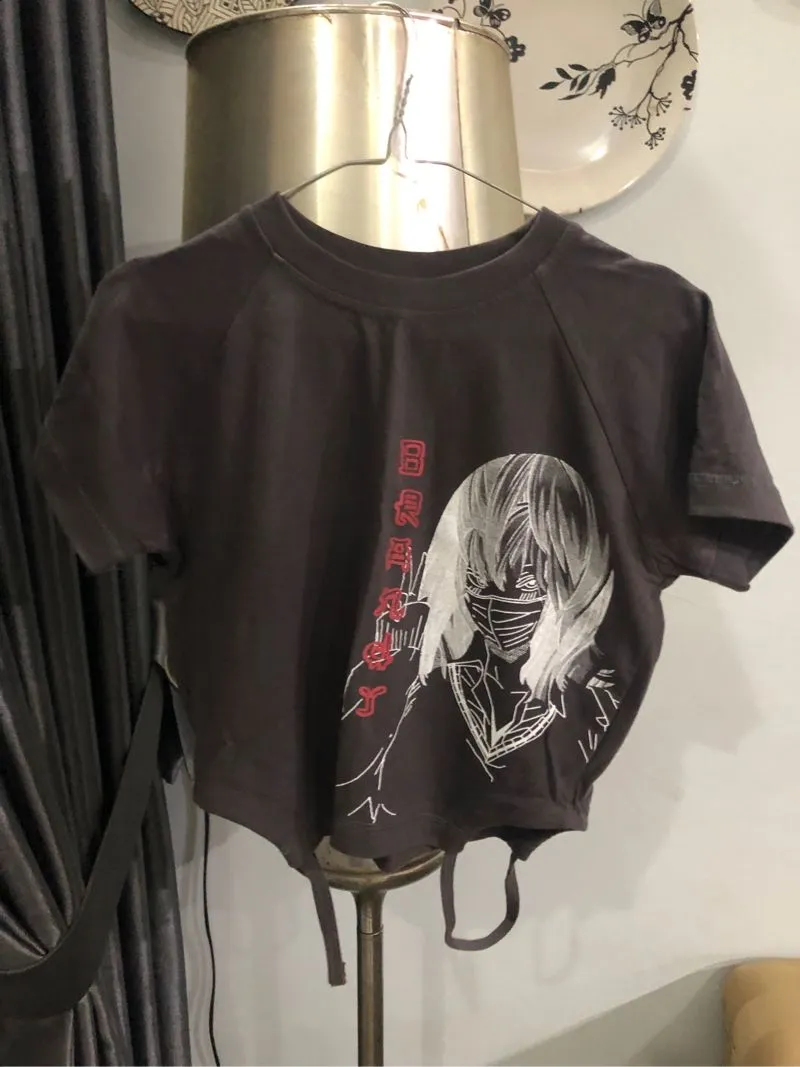 Casual Crop top Wanita black photo 1