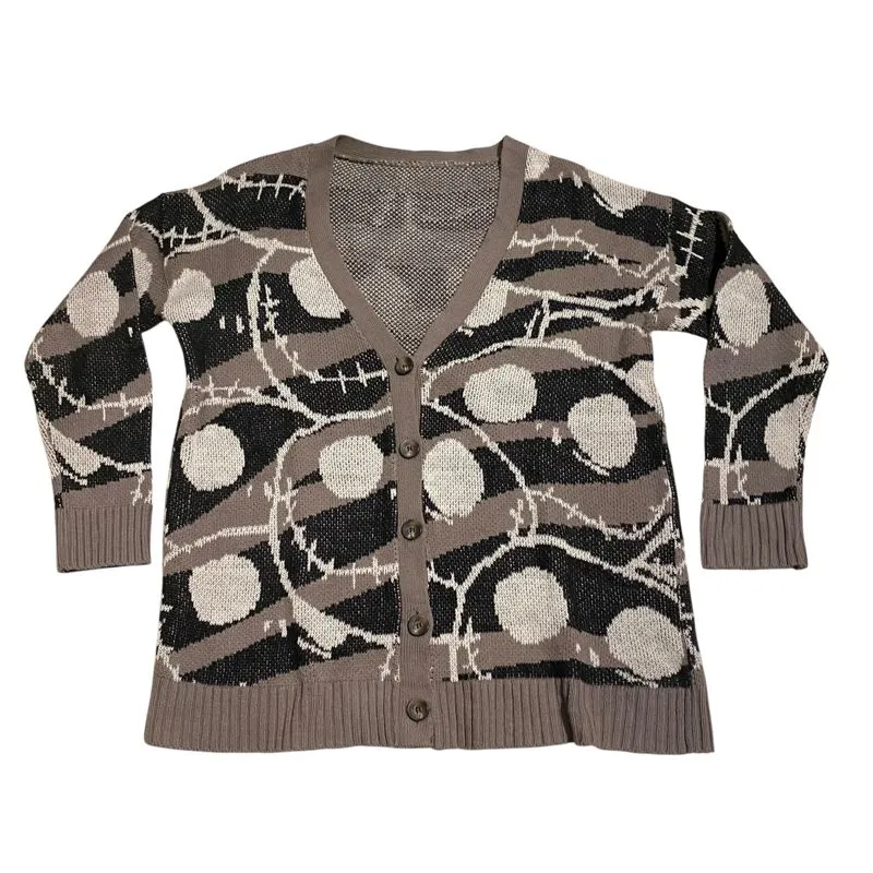Y2K Lolita Cardigan Wanita white gray photo 1