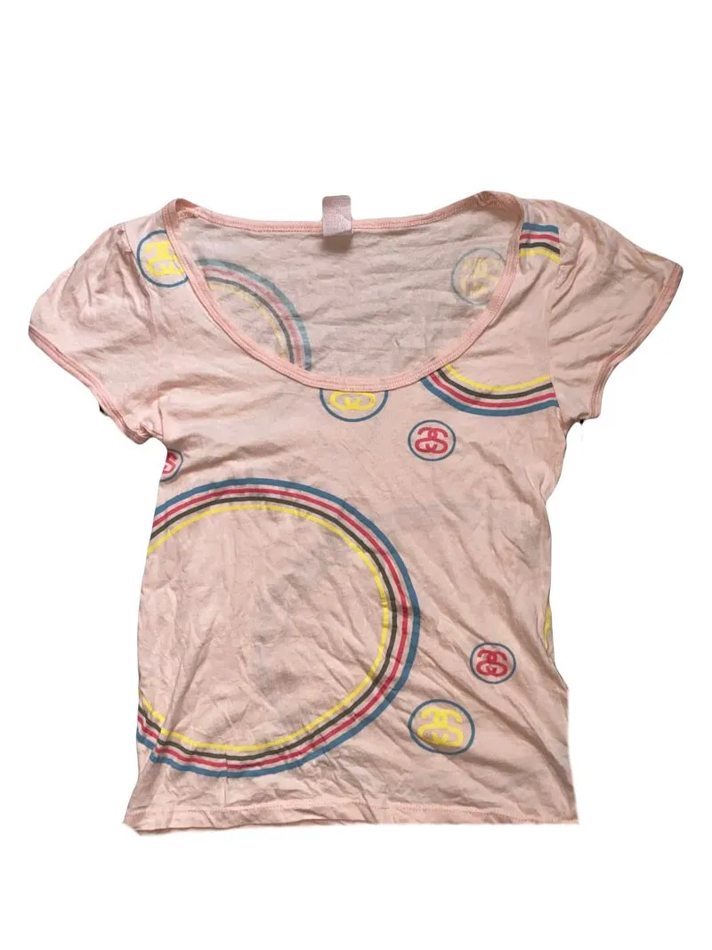 Stussy Streetwear Y2K T-shirt Wanita pink photo 1