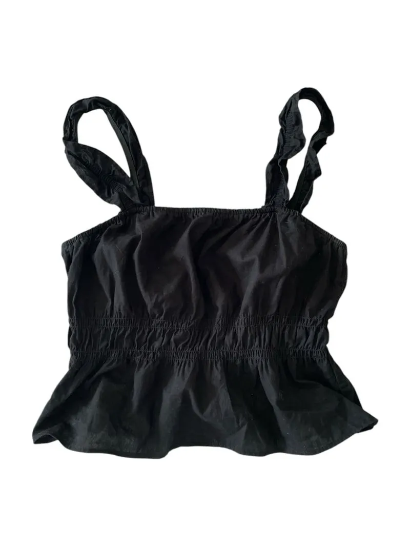 H&M Casual Crop top Wanita black photo 1