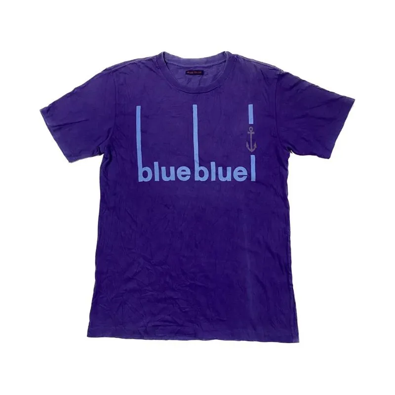 Blue Blue Japan Vintage Casual T-shirt Pria purple photo 1