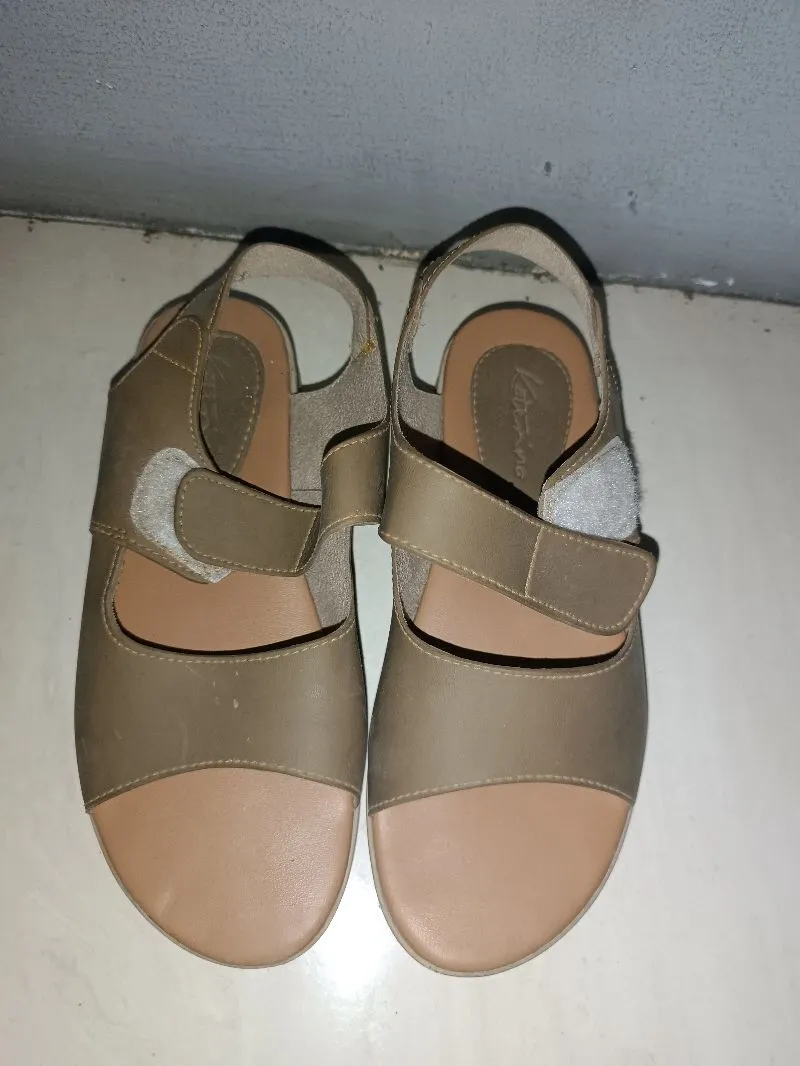 Casual Wedge Wanita brown photo 1