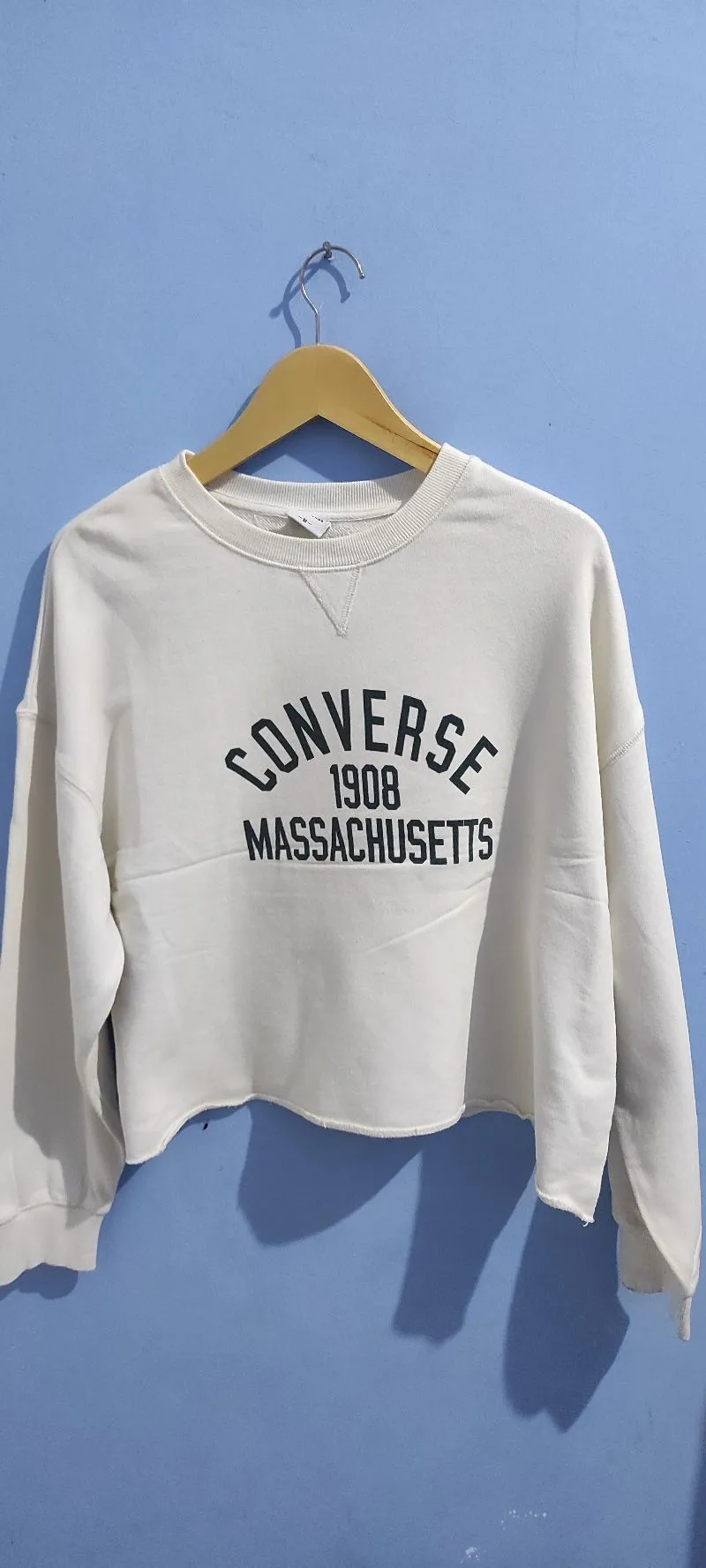 Converse Casual Crop top Wanita white photo 1