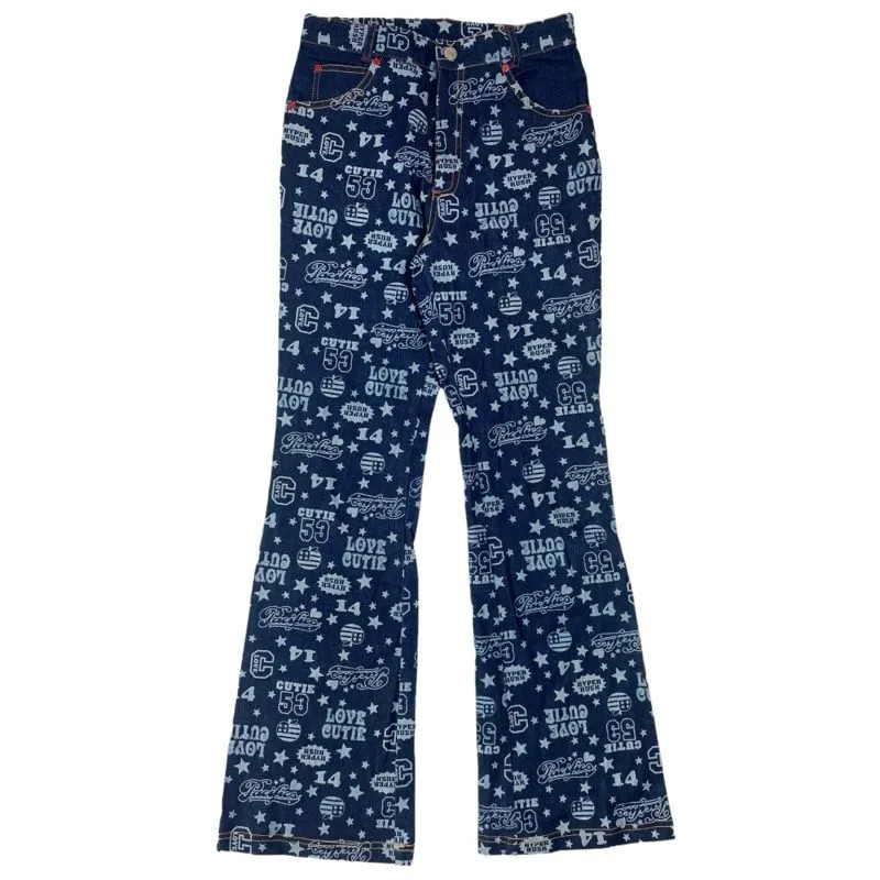 Japanese brand Vintage Y2K High waisted jeans Wanita navy photo 1