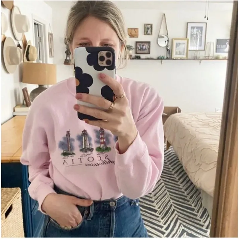 Gildan Streetwear Casual Sweater Wanita pink photo 1