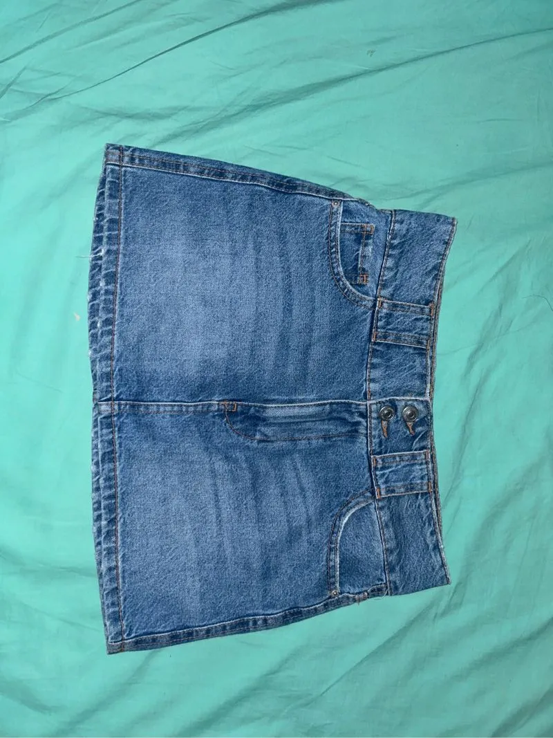 Stradivarius Y2K Luxury Mini skirt Wanita blue photo 1