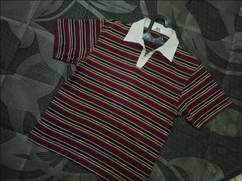 Polo Ralph Lauren Vintage Casual Polo shirt Pria burgundy yellow photo 1