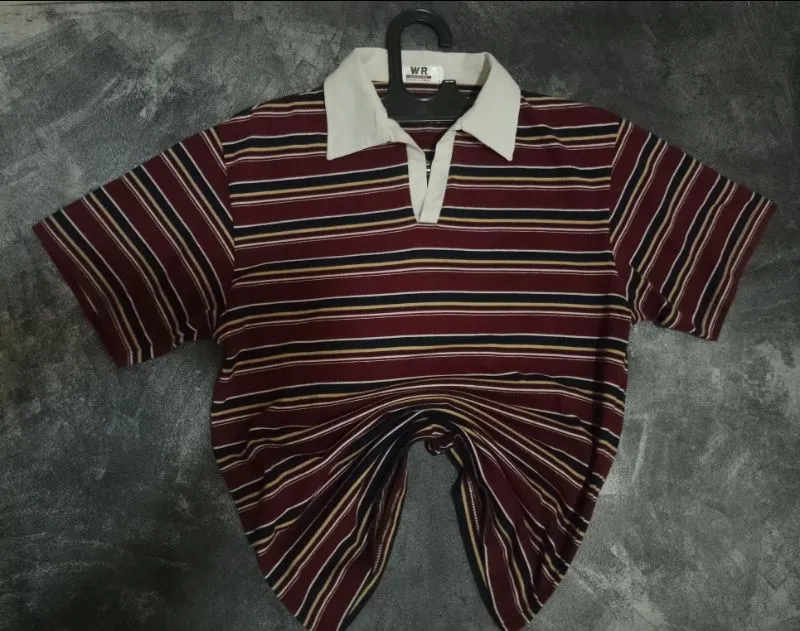 Polo Ralph Lauren Vintage Casual Polo shirt Pria burgundy yellow photo 1