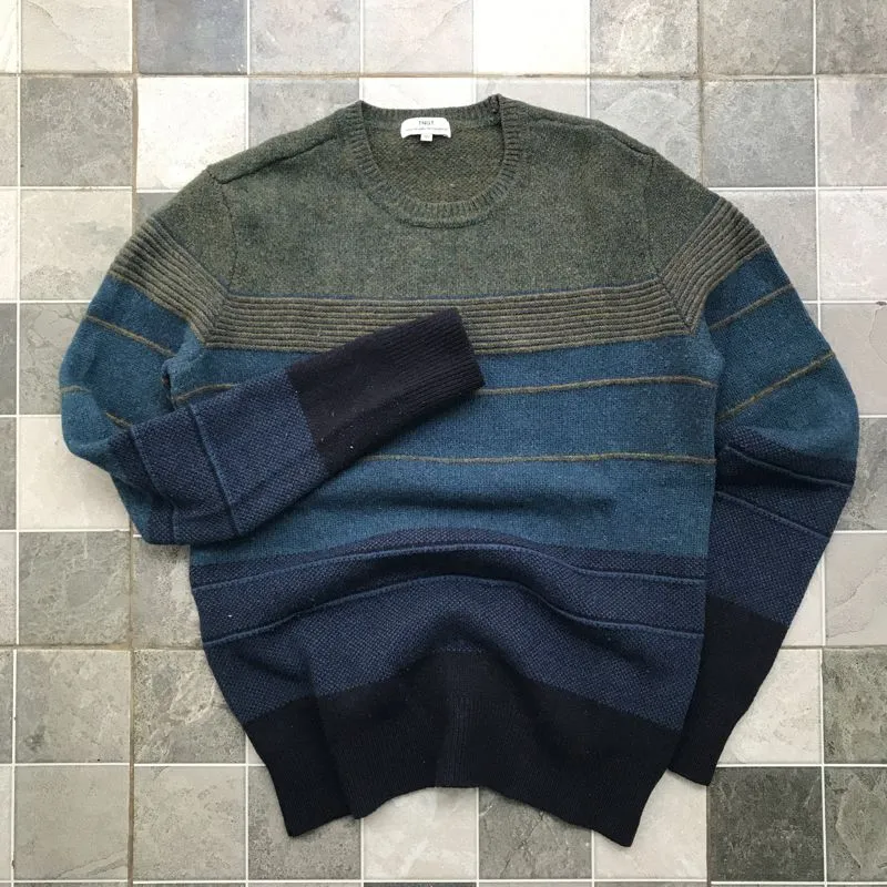 Casual Sweater Pria green navy photo 1