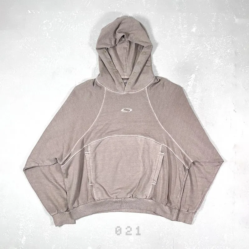 Streetwear Y2K Hoody Pria tan cream photo 1