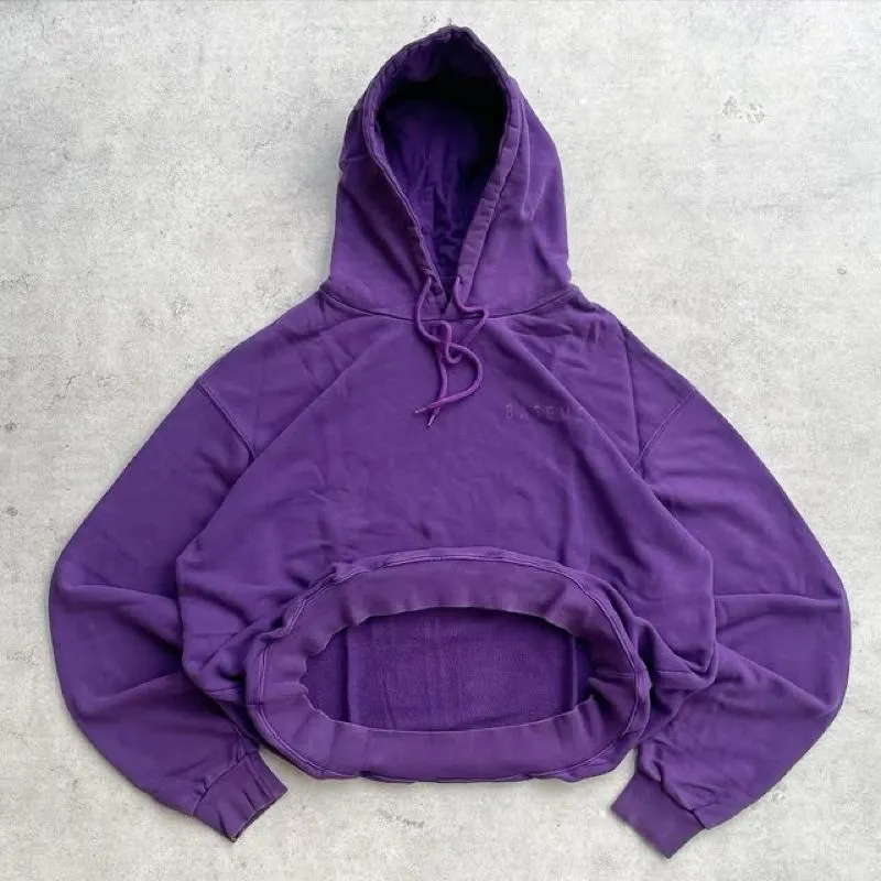 Japanese brand Streetwear Y2K Hoody Pria purple photo 1