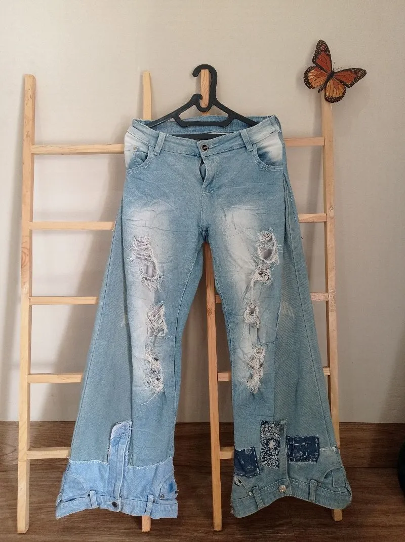 Vintage Reworked Jeans Pria navy blue photo 1