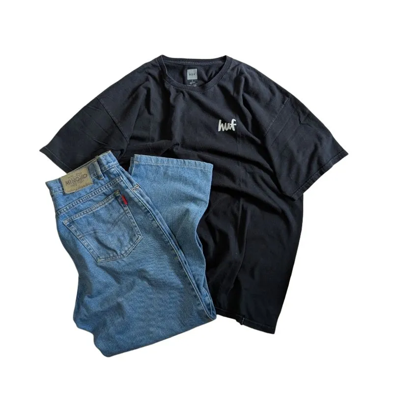 HUF Streetwear Skater T-shirt Pria black photo 1