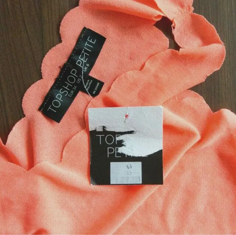 Topshop Biker Sportswear Crop top Wanita orange photo 1
