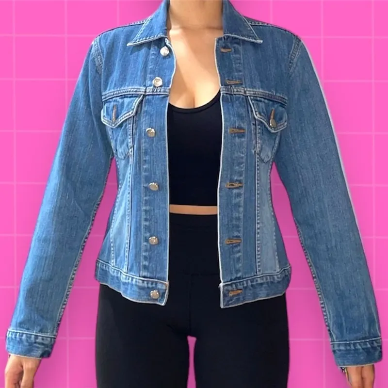 Vintage Y2K Denim jacket Wanita blue photo 1