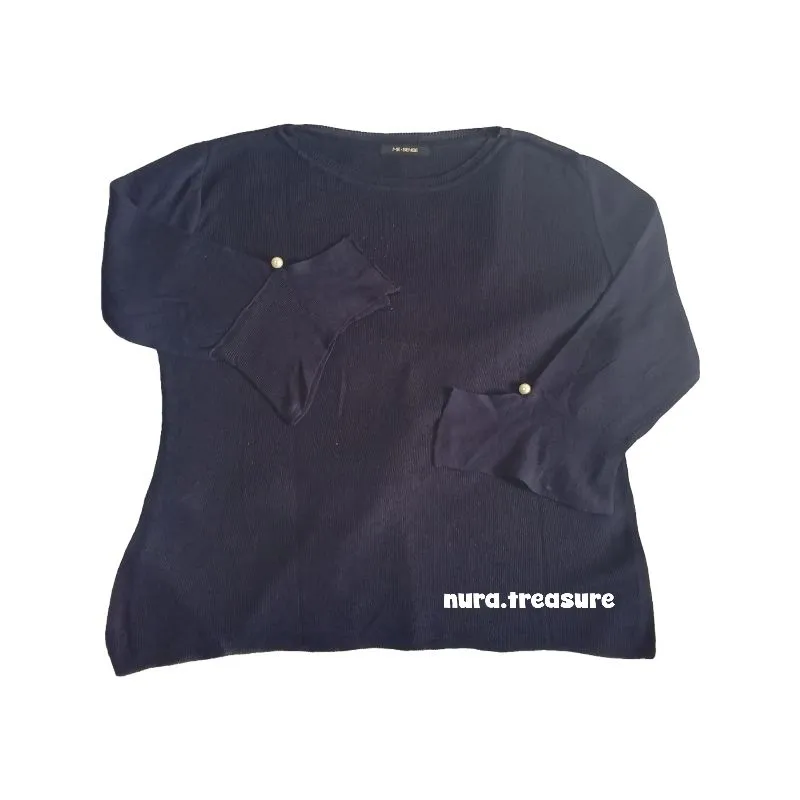 Vintage Streetwear Shirt dress Wanita navy photo 1