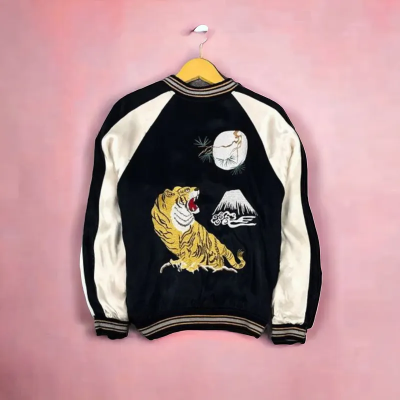 Vintage Streetwear Bomber jacket Pria red black photo 1